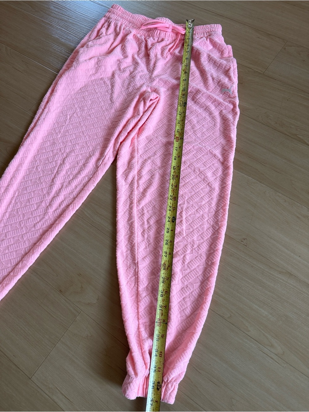 PUMA WOMENS PINK VELOUR TRACKSUIT SWEATSUIT FULL ZIP HOODIE DRAWSTRING JOGGERS M - Picture 13 of 14